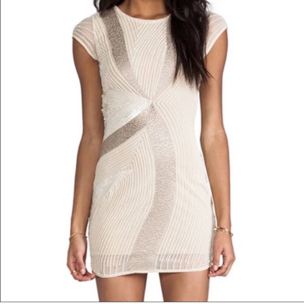 Mayren Lee Viray Juliette Beaded Cocktail Dress